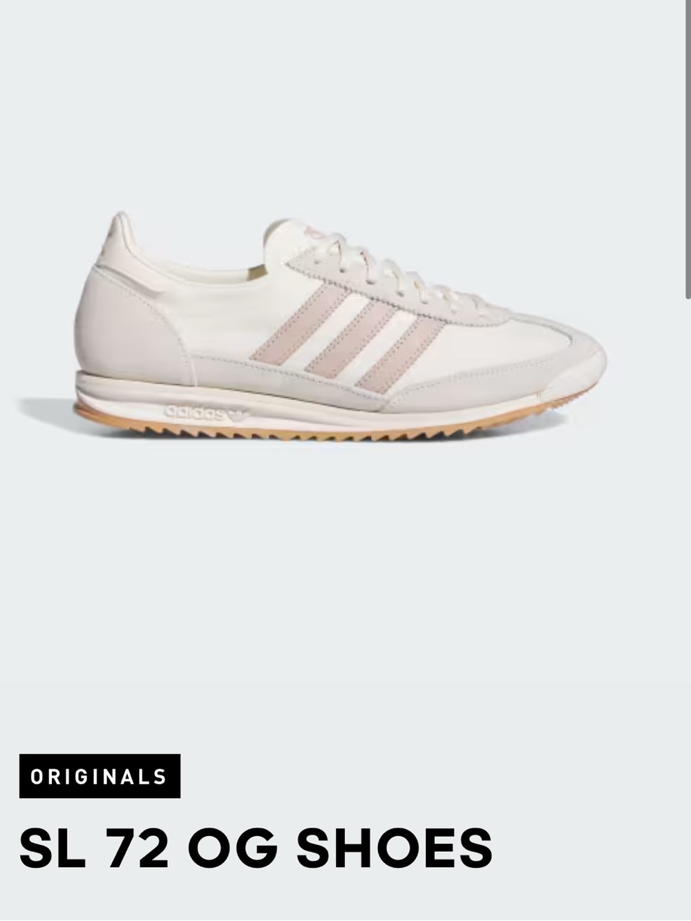Adidas SL 72 OG Sneakers Cream Neutral 7.5 Men’s